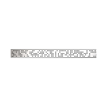 alcaplast решетка для водоотводящего желоба apz13 дизайн code, нерж. сталь, глянцевая code-950l, 950 мм