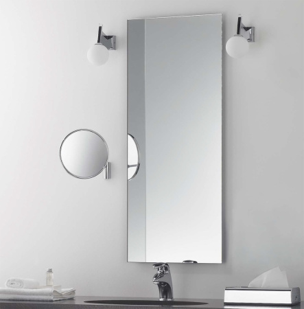 зеркало косметическое colombo design complementi b9759.0cr 21x21 см настенное с увеличением, хром