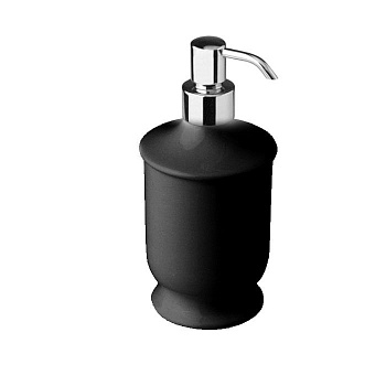 дозатор для жидкого мыла nicolazzi on shelf, 6006bcr, из керамики, настольный, цвет черный