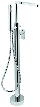emmevi nefer, 77030cr, однорычажный напольный смеситель emmevi для ванны с ручным душем, цвет хром