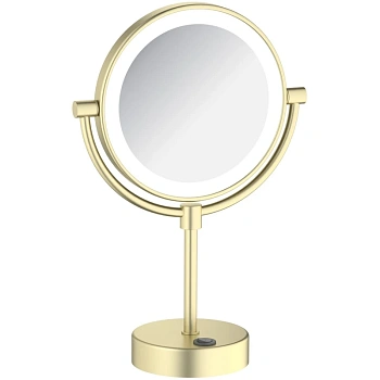 косметическое зеркало timo saona 13276/17 x 5, золотой матовый
